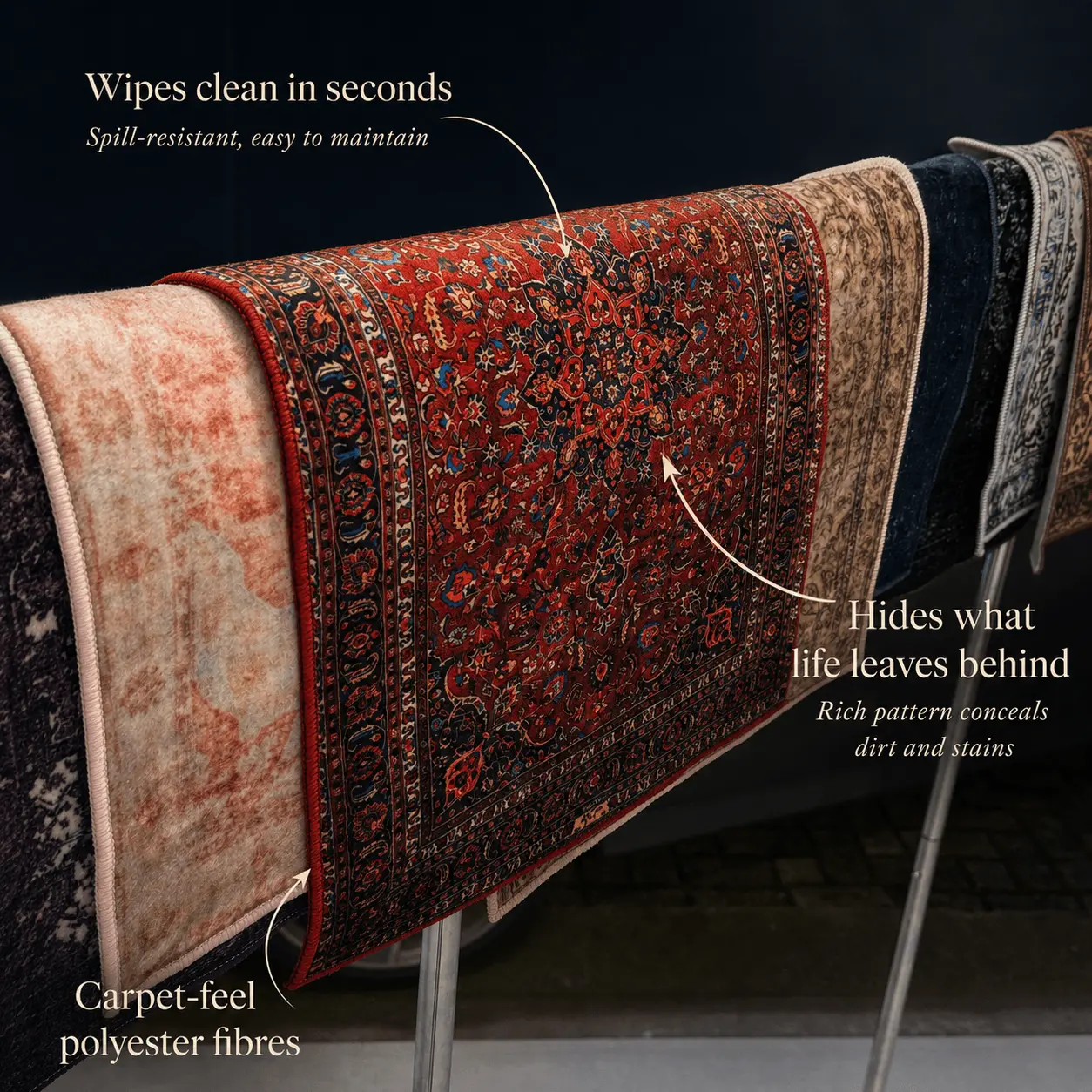 Carpet-feel polyester
